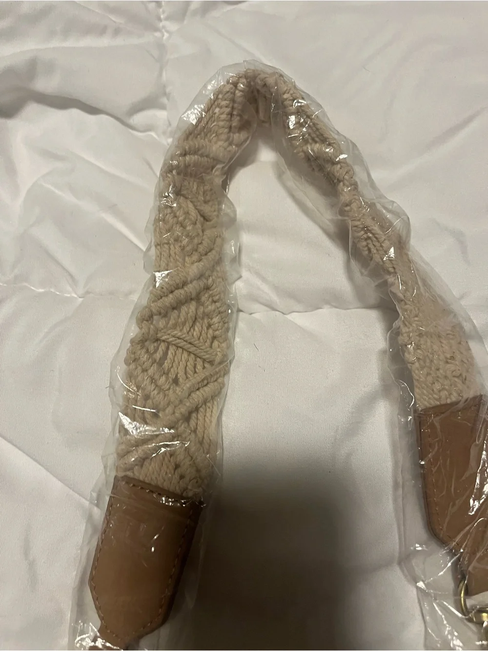 Women’s Tan Shoulder Bag with Braided Accent